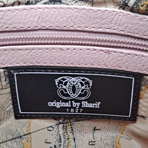 Sharif pink leather crossbody bag with silver-tone hardware - Picture 13 of 16